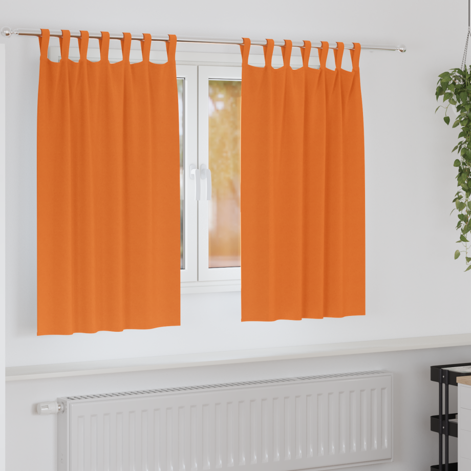 vidaXL Verduisterende gordijnen 2 pcs Feloranje 140 x 140 cm Polyester vidaXL Verduisterende gordijnen 2 pcs Feloranje 140 x 140 cm Polyester afbeelding 1