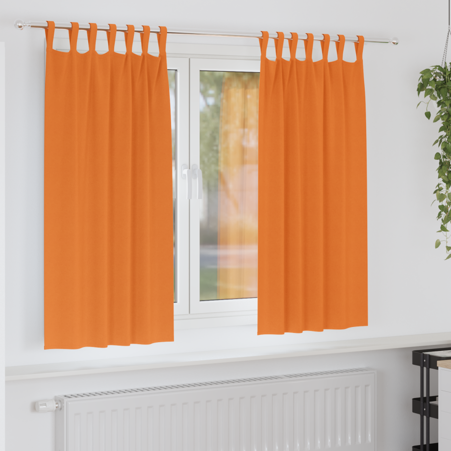 vidaXL Verduisterende gordijnen 2 pcs Feloranje 175 x 140 cm Polyester vidaXL Verduisterende gordijnen 2 pcs Feloranje 175 x 140 cm Polyester afbeelding 1