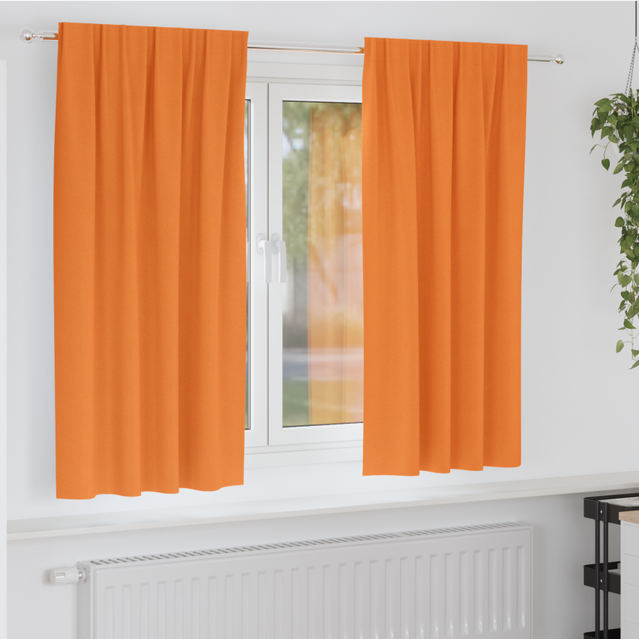 vidaXL Verduisterende gordijnen 2 pcs Oranje 175 x 140 cm Polyester vidaXL Verduisterende gordijnen 2 pcs Oranje 175 x 140 cm Polyester afbeelding 1