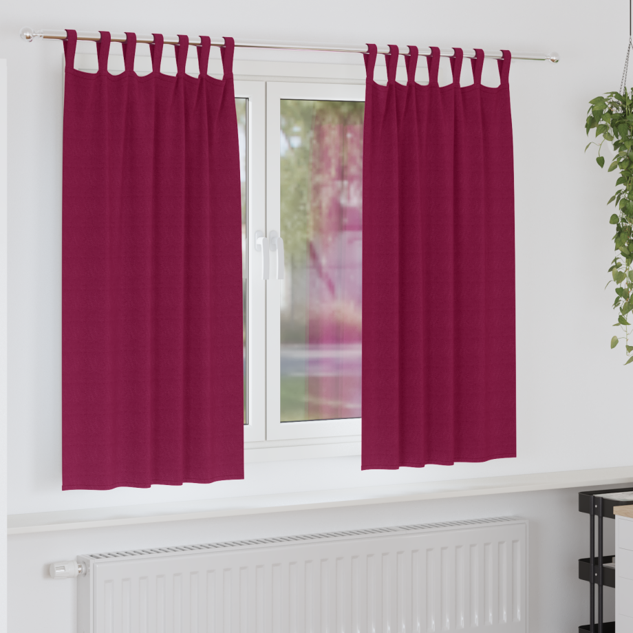 vidaXL Verduisterende gordijnen 2 pcs Wijnrood 175 x 140 cm Polyester afbeelding 1