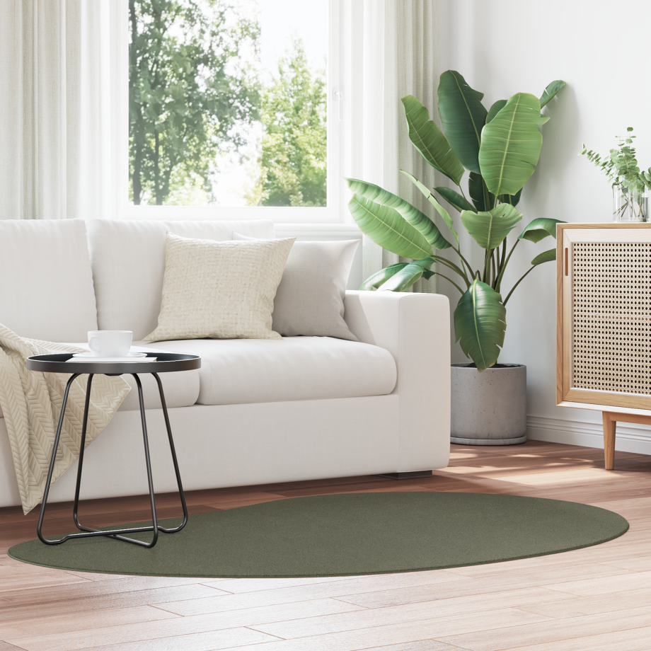 vidaXL Vloerkleed anti-slip 120x170 cm polyester bosgroen afbeelding 1