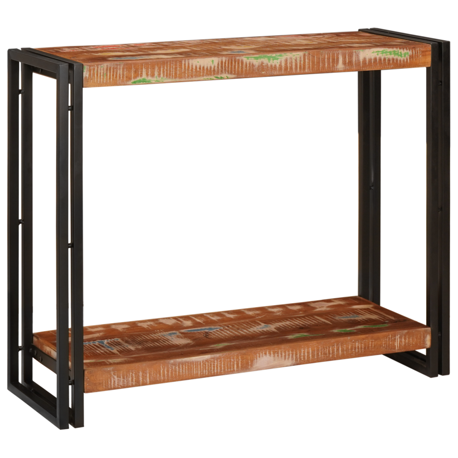 vidaXL Wandtafels Multikleur 90 x 33 x 75 cm massief gerecycled hout afbeelding 1