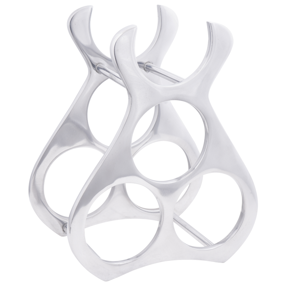 vidaXL Wijnrek 23x14x28 cm aluminium zilverkleurig vidaXL Wijnrek 23x14x28 cm aluminium zilverkleurig afbeelding 1