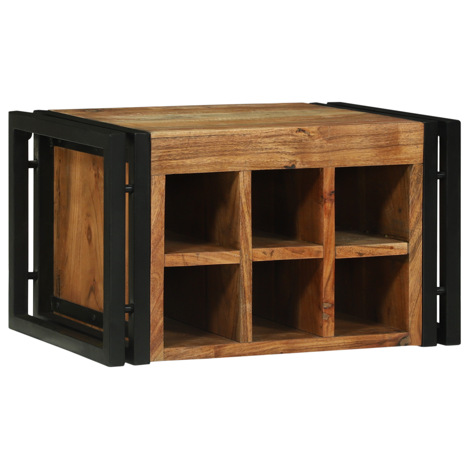 vidaXL Wijnrek 46x35x27,5 cm van Massief Acaciahout afbeelding 1
