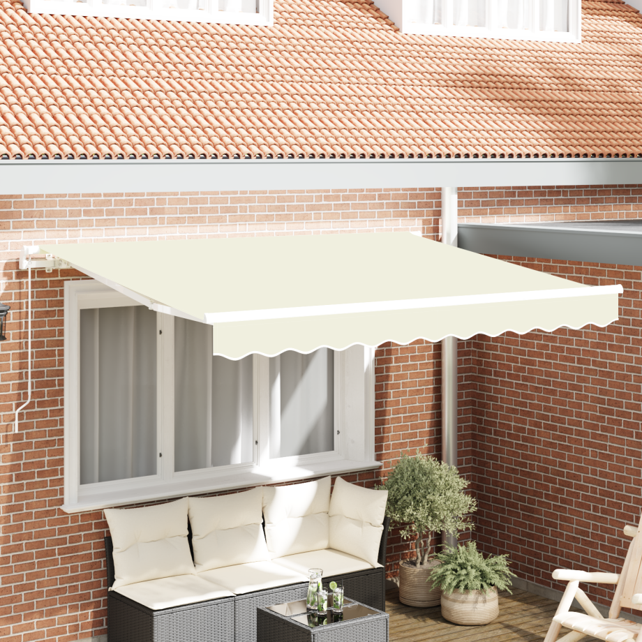 vidaXL Zonnescherm Vervangend Stof voor 2.5x2 m Frame in Crème afbeelding 1