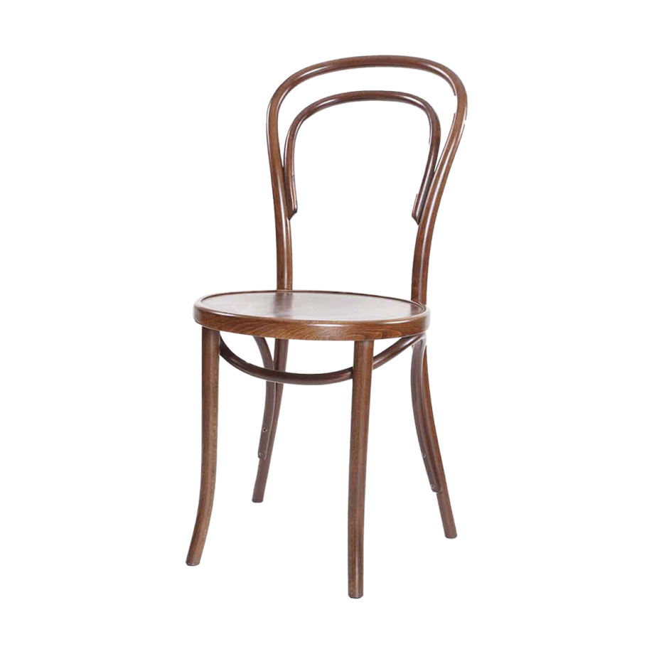 Vienna Thonet No. 14 houten bistrostoel walnoot afbeelding 1