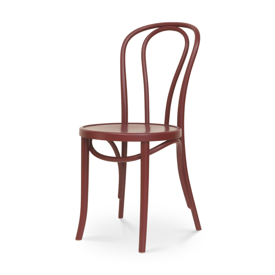 Vienna Thonet No. 18 houten bistrostoel burgundy Vienna Thonet No. 18 houten bistrostoel burgundy afbeelding 1