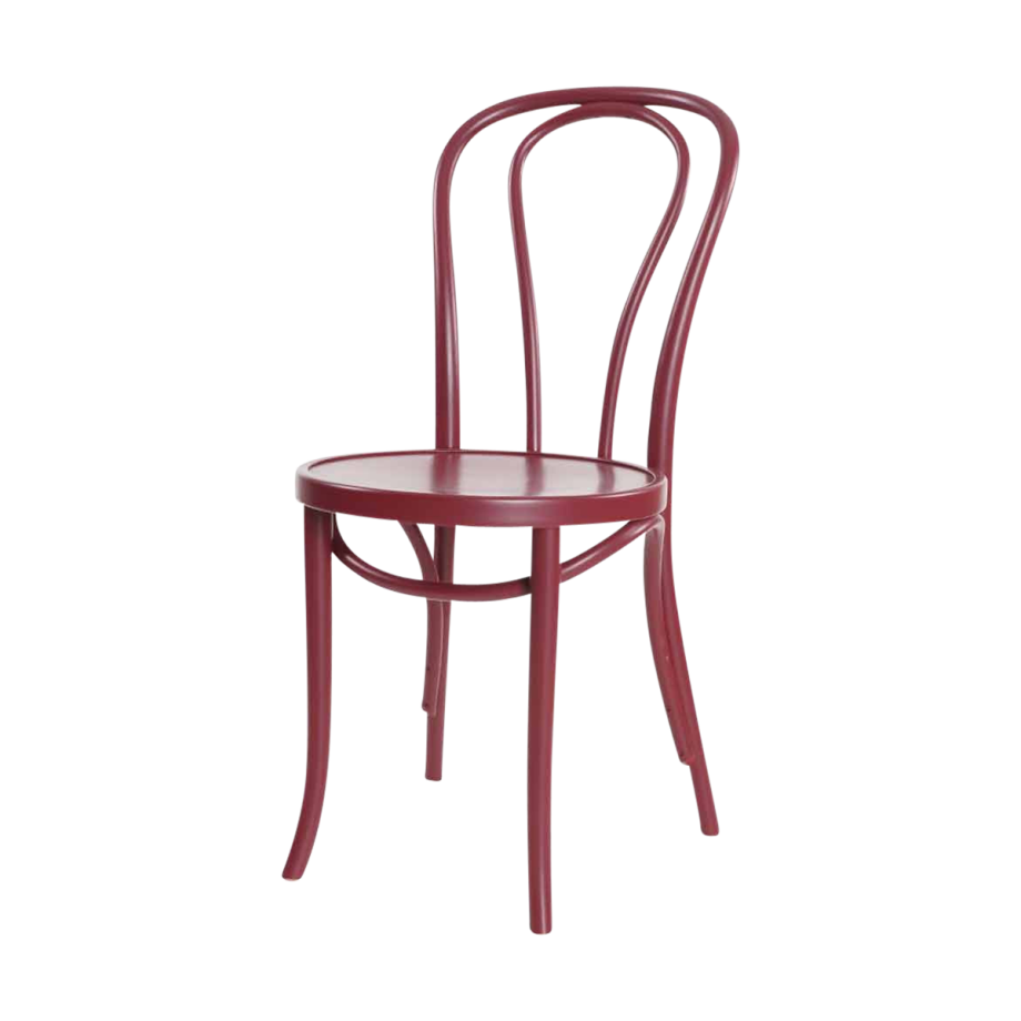 Vienna Thonet No. 18 houten bistrostoel burgundy afbeelding 1