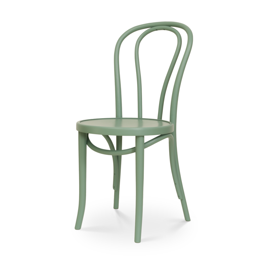 Vienna Thonet No. 18 houten bistrostoel lichtgroen afbeelding 1