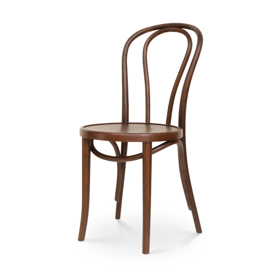 Vienna Thonet No. 18 houten bistrostoel walnoot afbeelding 1