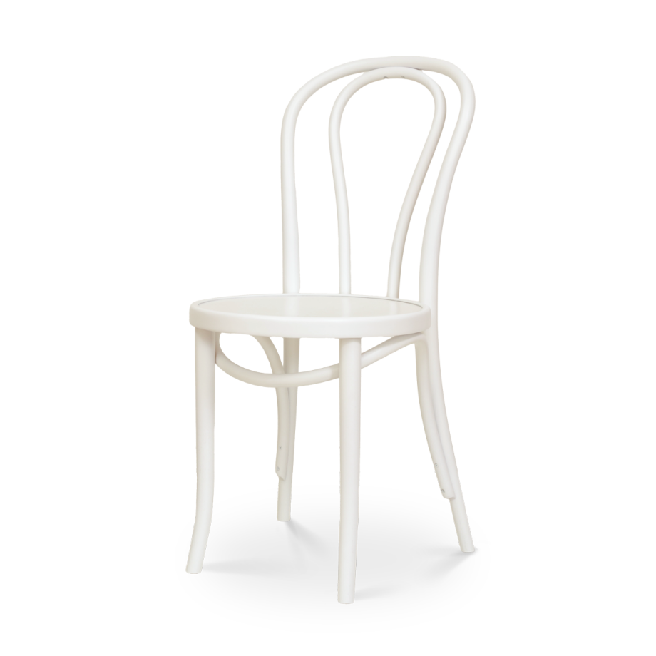 Vienna Thonet No. 18 houten bistrostoel wit afbeelding 1