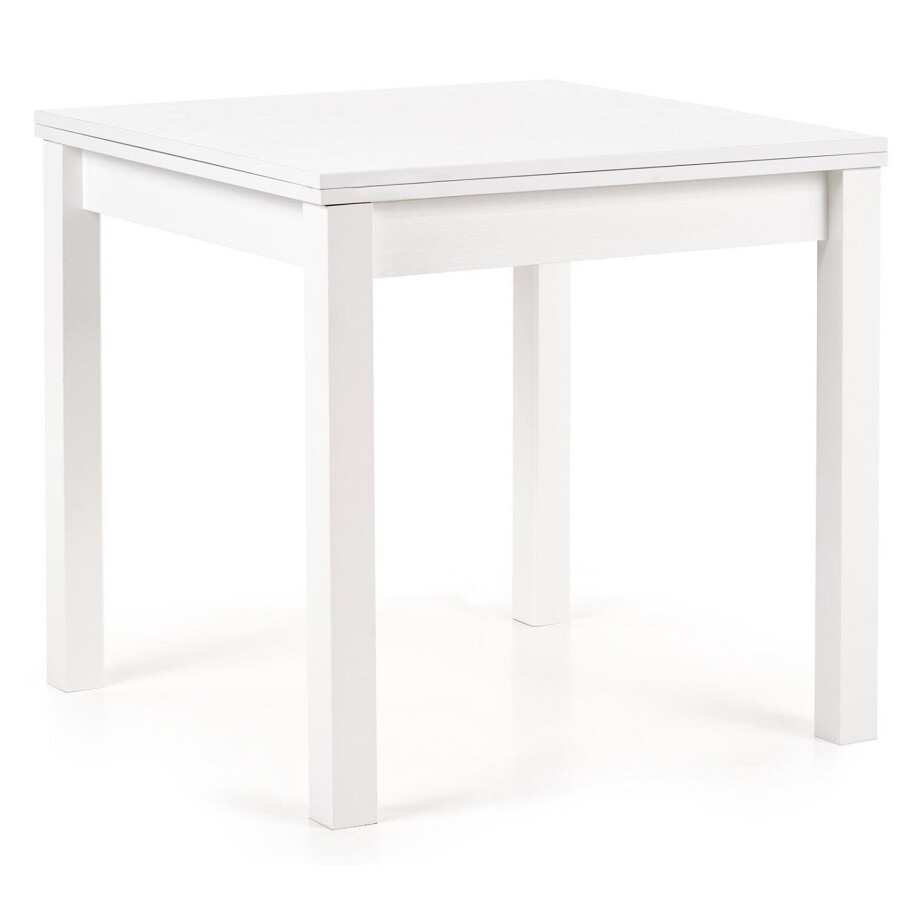 Vierkante eettafel Gracjan uitschuifbaar 80x80 cm wit Vierkante eettafel Gracjan uitschuifbaar 80x80 cm wit afbeelding 1