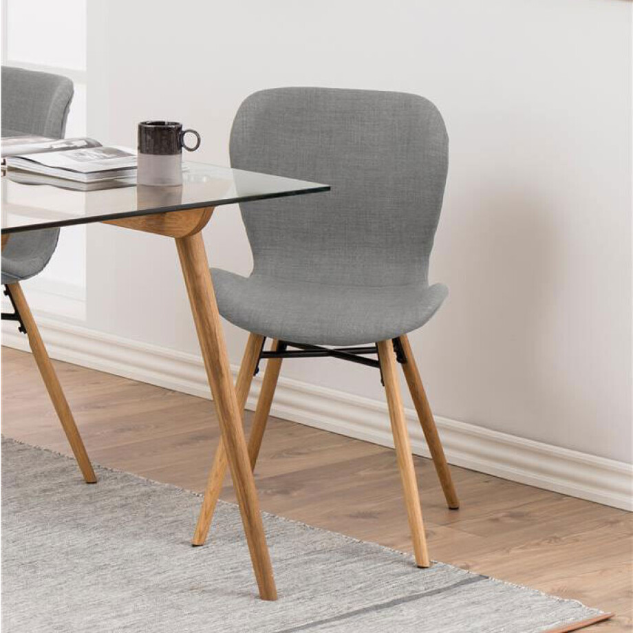 Bendt Eetkamerstoel 'Olle', kleur Lichtgrijs Bendt Eetkamerstoel 'Olle', kleur Lichtgrijs afbeelding 1