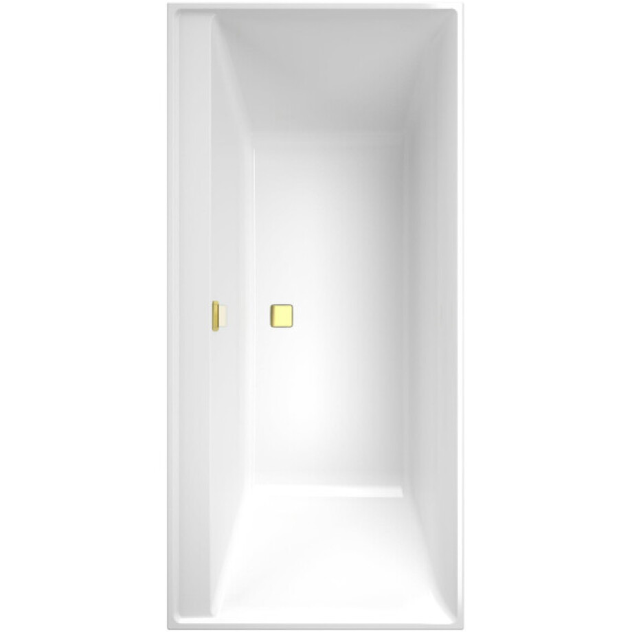 Villeroy & Boch Collaro kunststof inbouw duobad acryl rechthoekig 190x90x47cm - gold/wit alpine UBA199COR2JV01 uba199cor2jv-01 afbeelding 1
