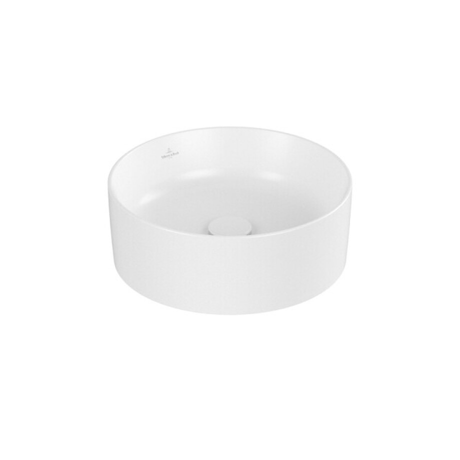 Villeroy & Boch Collaro opzetwastafell rond Ø40cm - zonder overloop zonder kraangat ceramic+ stone white 4a1840rw afbeelding 1