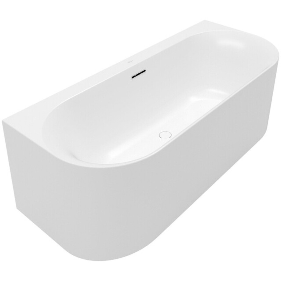 Villeroy & Boch Loop & friends half vrijstaand bad - 180x80cm - Acryl Stone White mat uba180lof9cs00v-rw afbeelding 1