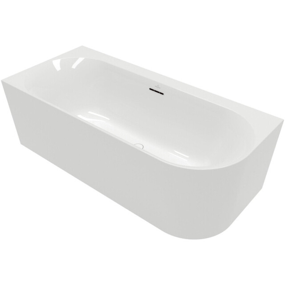Villeroy & Boch Loop & friends half vrijstaand bad - 180x80cm - hoek links - Acryl Wit Alpin glans uba180lof9cl00v-01 afbeelding 1