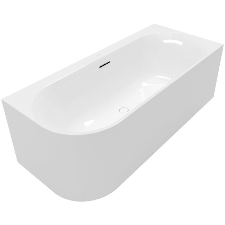 Villeroy & Boch Loop & friends half vrijstaand bad - 180x80cm - hoek rechts - Acryl Wit Alpin glans uba180lof9cr00v-01 afbeelding 1