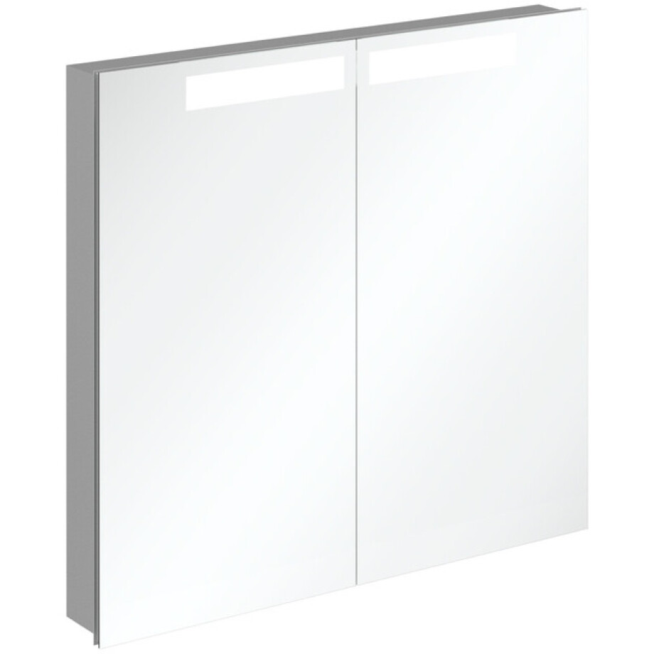 Villeroy & Boch My View In inbouw spiegelkast - met LED verlichting 3 voudig dimbaar met 2 deuren 80.1x74.7x10.7cm a4358000 afbeelding 1