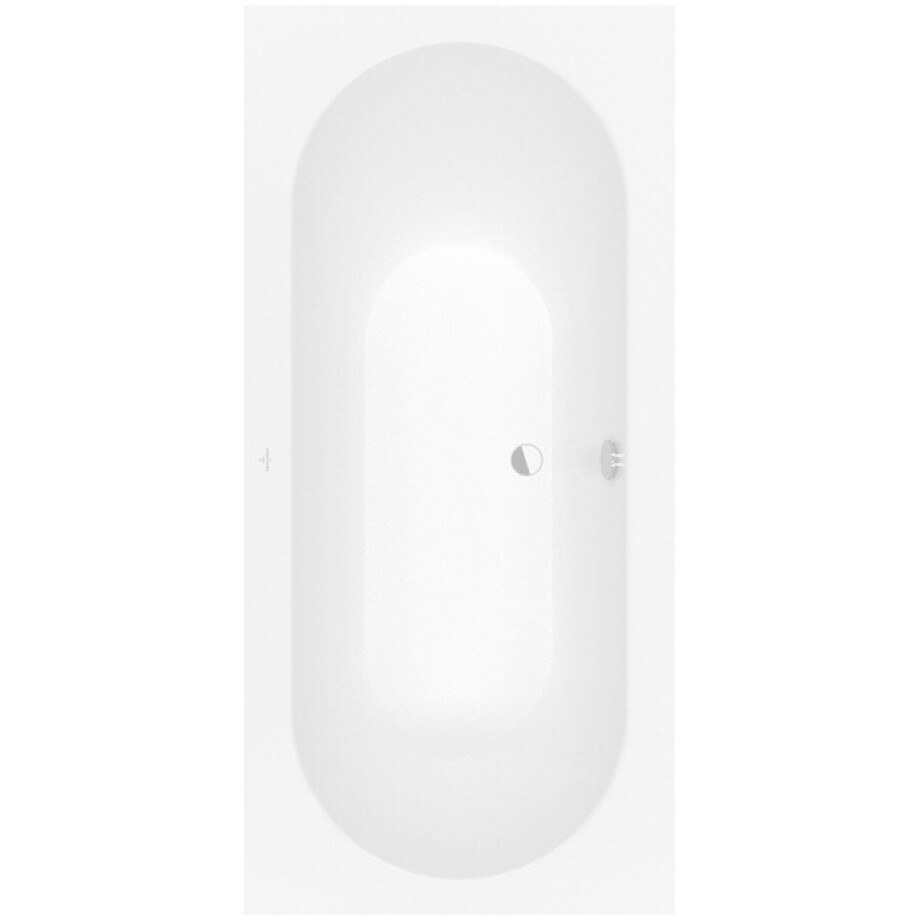 Villeroy & Boch Oberon kunststof duobad quaryl rechthoekig 190x90x48cm - incl. poten mat wit ubq199obe2v-rw afbeelding 1