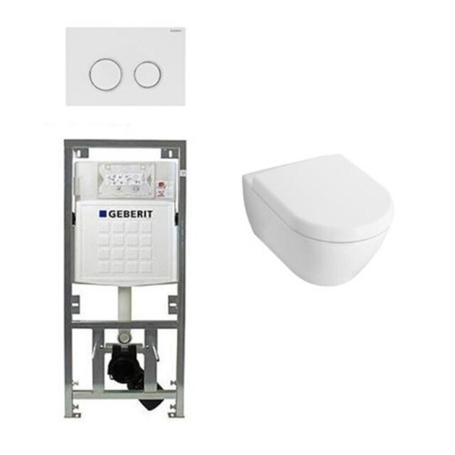 Villeroy & Boch Subway 2.0 Inbouwset met wandclosetpot wit softclose zitting afdekplaat sigma20 wit 0124005/0701131/0124060/sw53743/ Villeroy & Boch Subway 2.0 Inbouwset met wandclosetpot wit softclose zitting afdekplaat sigma20 wit 0124005/0701131/0124060/sw53743/ afbeelding 1