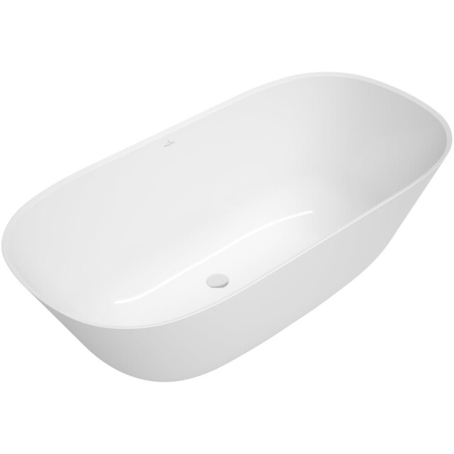 Villeroy & Boch Theano vrijstaand duobad - 155x75cm - kunststof quaryl - ovaal - Alpin Wit ubq155anh7f200v-01 afbeelding 1