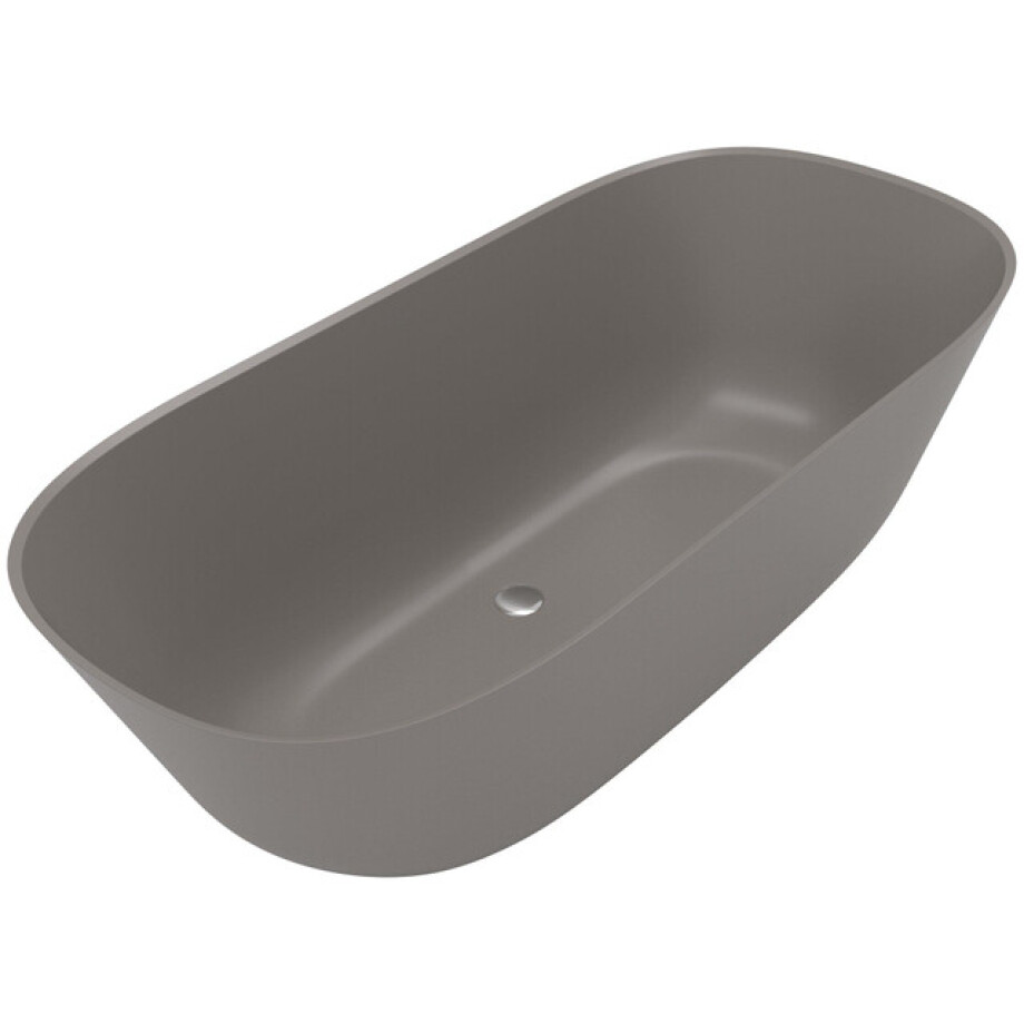 Villeroy & Boch Theano vrijstaand duobad - 175x80cm - kunststof quaryl - ovaal - mat grijs ubq175anh7f200v-3s afbeelding 1