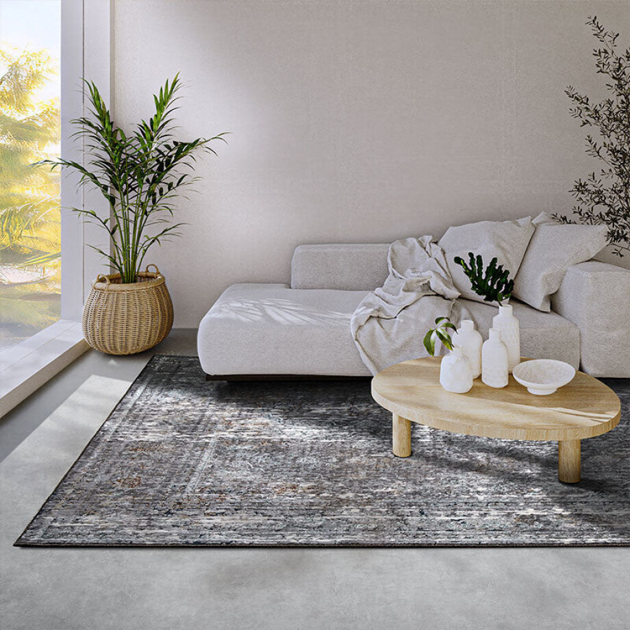 Vloerkleed Dorothee - Grijs 170x115cm - Polypropyleen - Dekbed-Discounter.nl Vloerkleed Dorothee - Grijs 170x115cm - Polypropyleen - Dekbed-Discounter.nl afbeelding 1