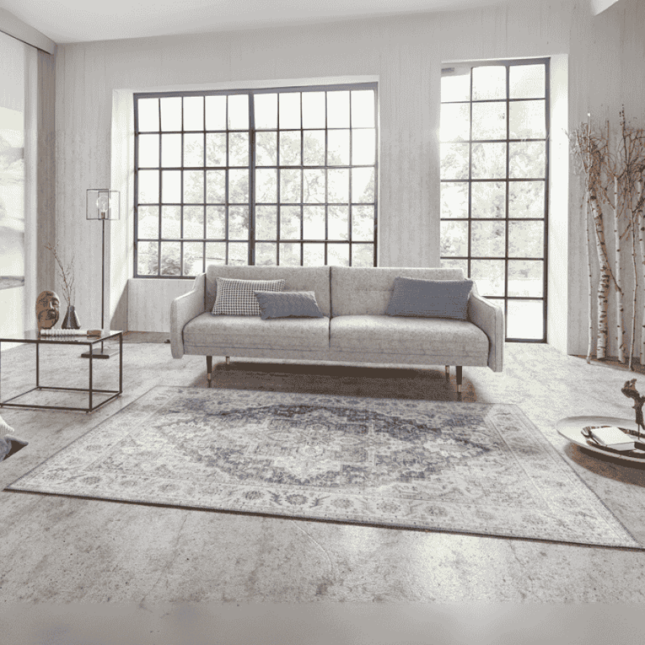 Vintage Vloerkleed Anthea - Wit Lichtroze 150x80cm - Polypropyleen - Dekbed-Discounter.nl afbeelding 1