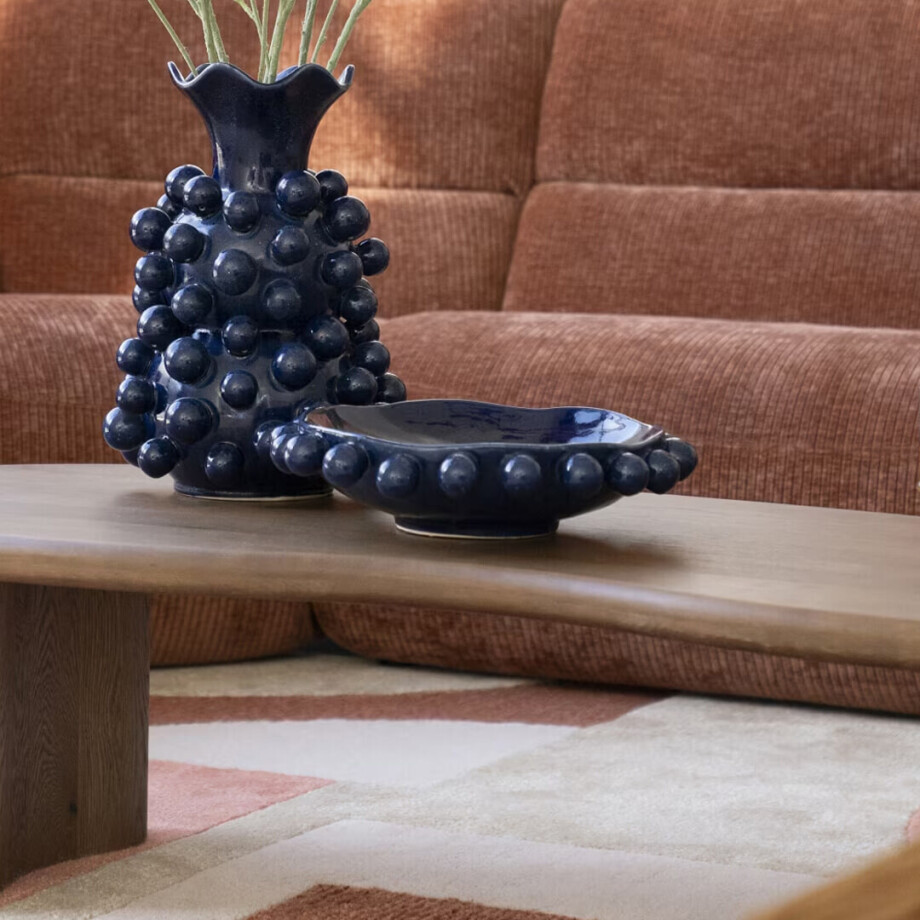 By-Boo Schaal 'Viro' 35cm, kleur Blauw By-Boo Schaal 'Viro' 35cm, kleur Blauw afbeelding 1