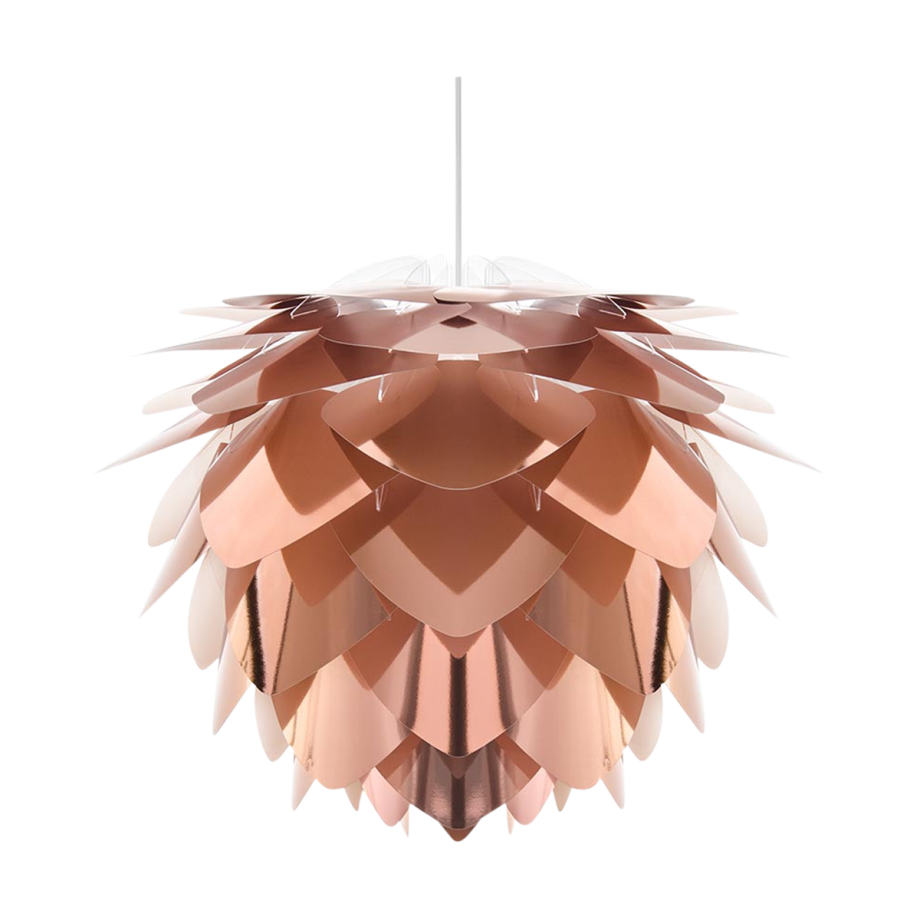 Silvia Mini hanglamp copper - met koordset wit - Ø 32 cm afbeelding 