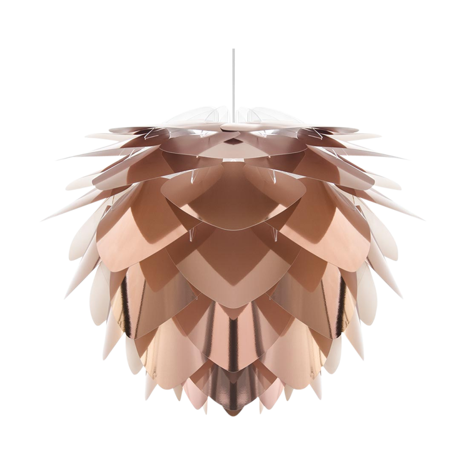 Silvia Medium hanglamp copper - met koordset wit - Ø 50 cm afbeelding 