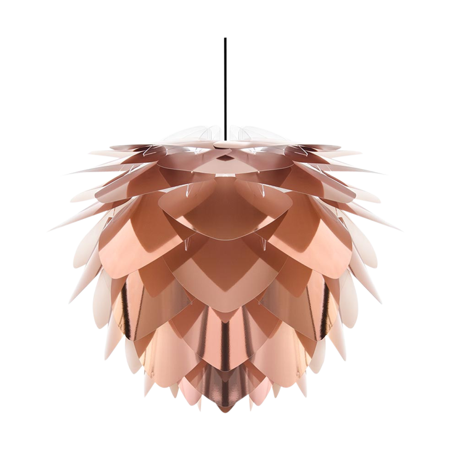 Silvia Mini hanglamp copper - met koordset zwart - Ø 32 cm afbeelding 