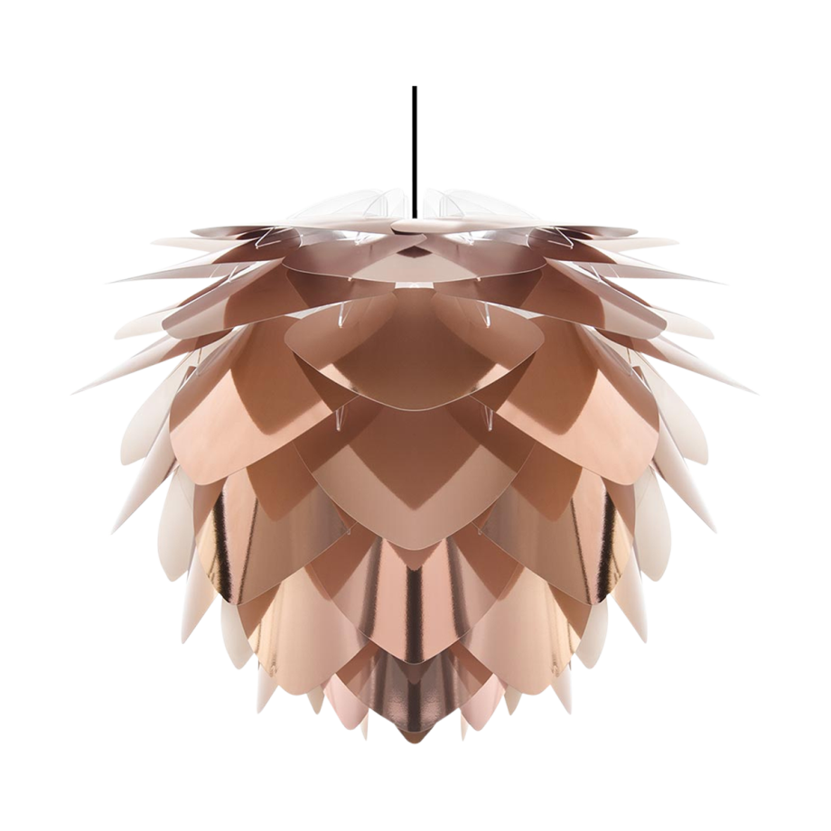 Silvia Medium hanglamp copper - met koordset zwart - Ø 50 cm afbeelding 