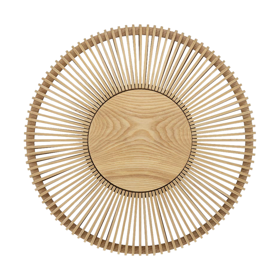 Clava Up Wood Large houten wandlamp naturel - Ø 49 cm Clava Up Wood Large houten wandlamp naturel - Ø 49 cm afbeelding 1