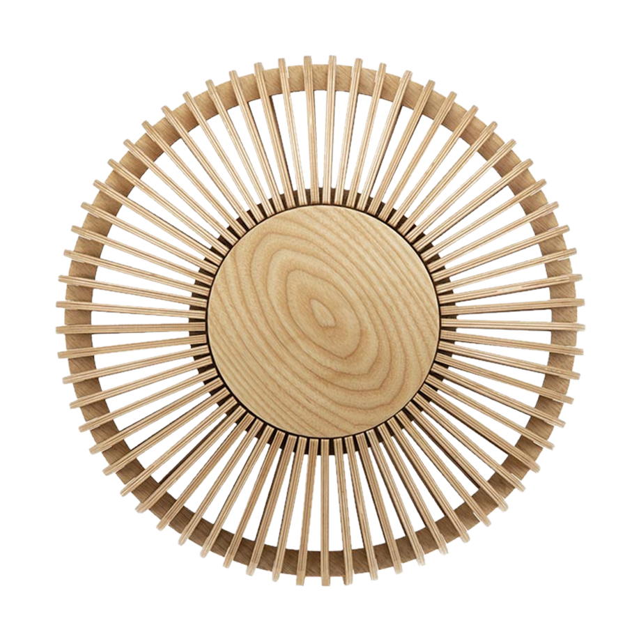 Clava Up Wood Medium houten wandlamp naturel - Ø 35 cm Clava Up Wood Medium houten wandlamp naturel - Ø 35 cm afbeelding 1