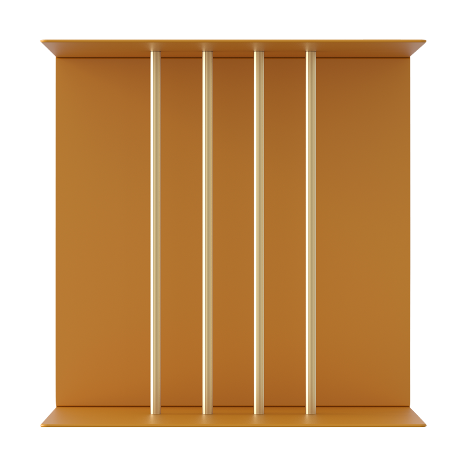 Teaser shelf aluminium wandrek saffron yellow afbeelding 1