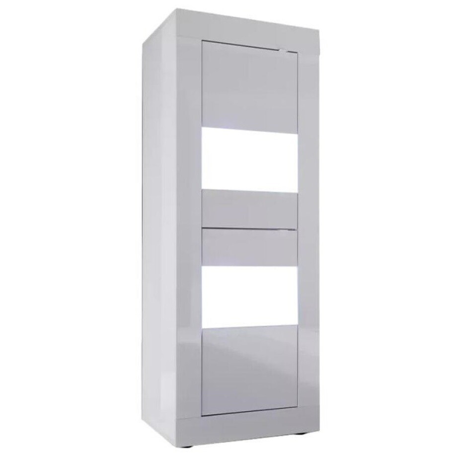 Vitrinekast Basic small - hoogglans wit afbeelding 1