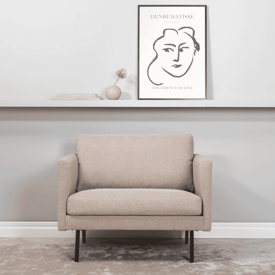 Nohr Fauteuil 'Bladimir' kleur Beige Nohr Fauteuil 'Bladimir' kleur Beige afbeelding 1