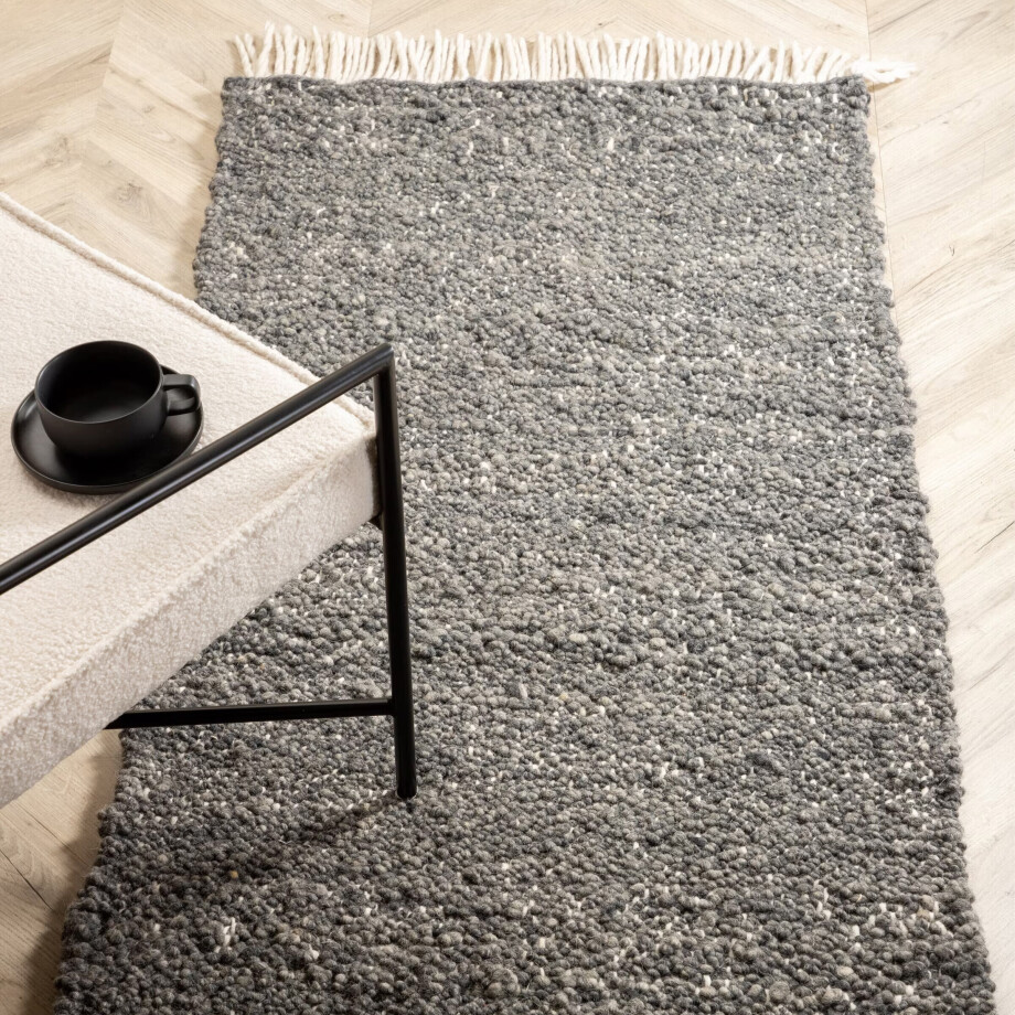 Nohr Vloerkleed 'Malary' 80 x 250cm, kleur Grijs afbeelding 1