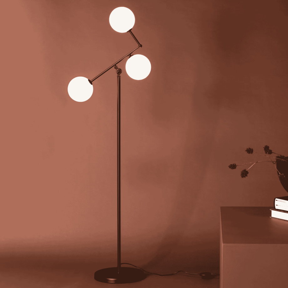 Nohr Vloerlamp 'Mikah' 3-lamps Nohr Vloerlamp 'Mikah' 3-lamps afbeelding 1