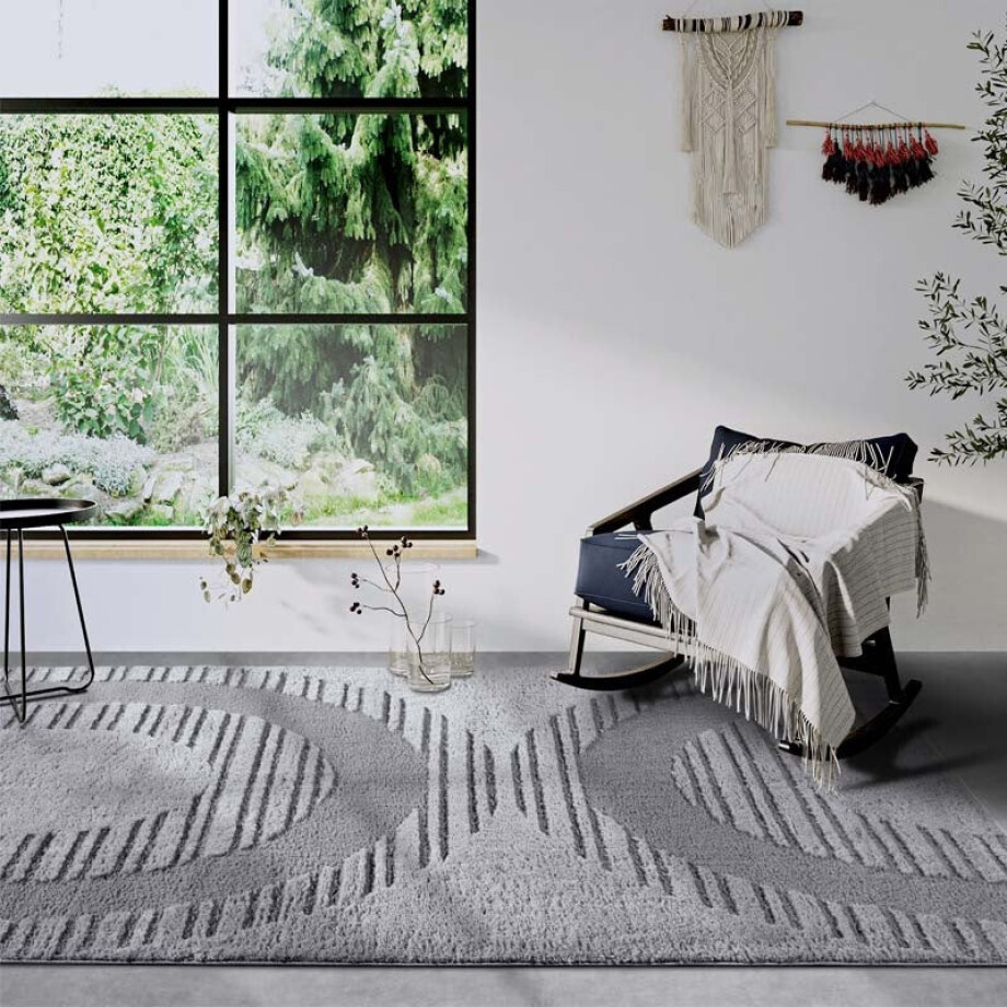 Vloerkleed Bartoux Lichtgrijs 200x280 Cm Hoogpolig Elle Decoration - Dekbed-Discounter.nl afbeelding 1
