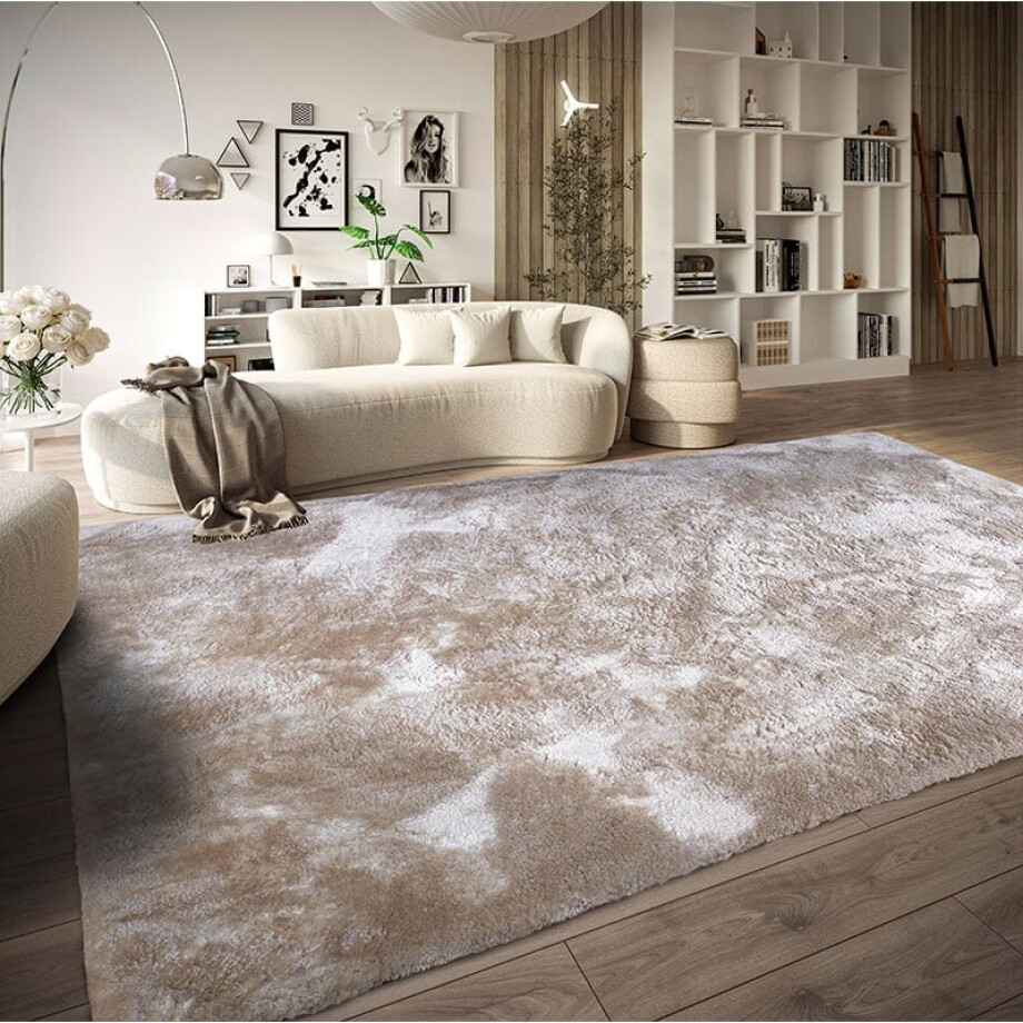 Vloerkleed Calida Creme 160x230 Cm Hoogpolig Elle Decoration - Dekbed-Discounter.nl Vloerkleed Calida Creme 160x230 Cm Hoogpolig Elle Decoration - Dekbed-Discounter.nl afbeelding 1