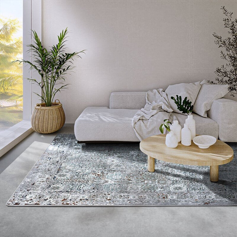 Vloerkleed Helen - Lichtgrijs 170x115cm - - Dekbed-Discounter.nl afbeelding 