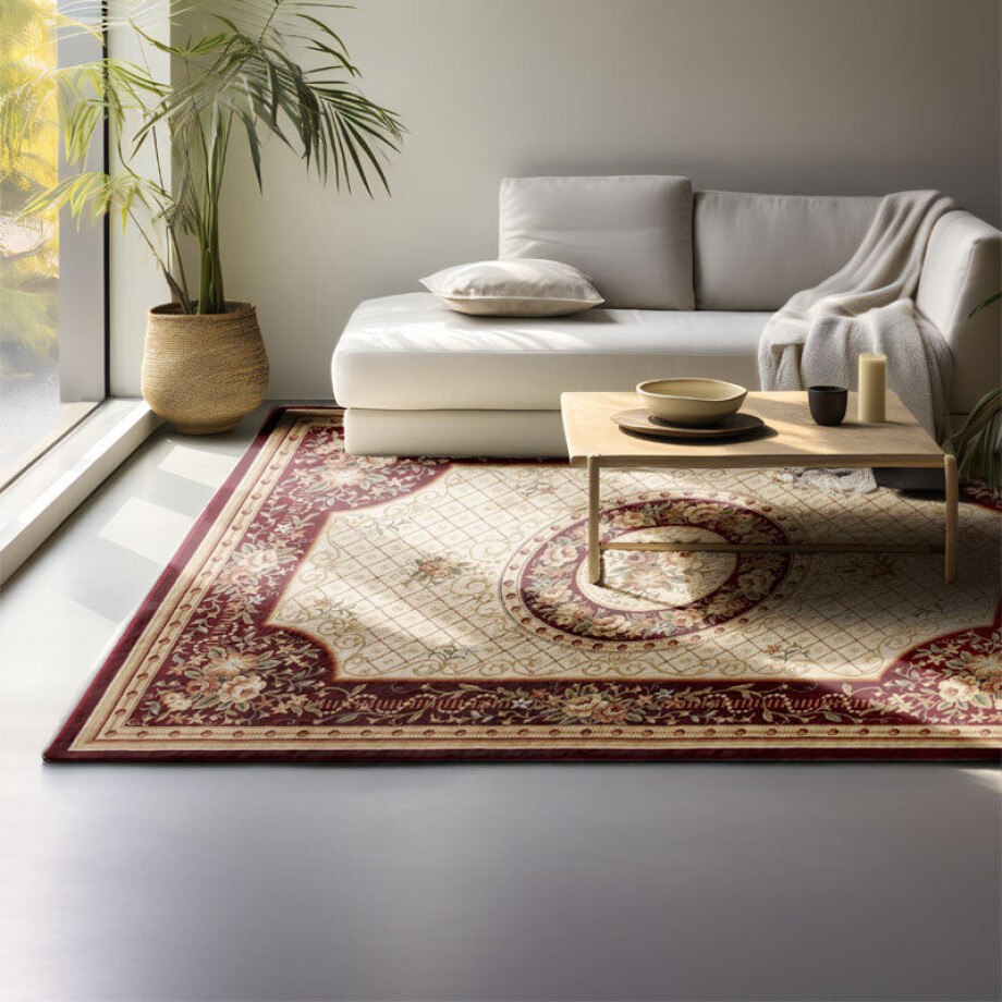 Vloerkleed Herat Oriental - Rood Crème 170x120cm - - Dekbed-Discounter.nl Vloerkleed Herat Oriental - Rood Crème 170x120cm - - Dekbed-Discounter.nl afbeelding