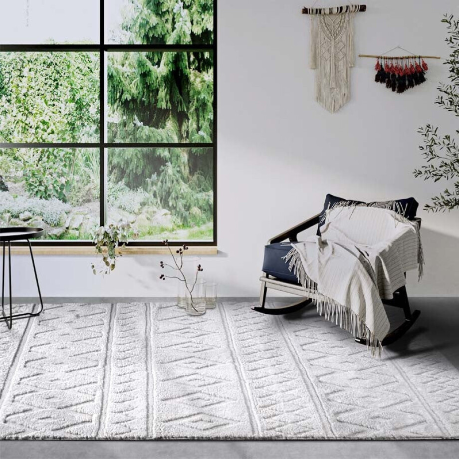 Vloerkleed Itinerance Crème Wit 80x240 Cm Hoogpolig Elle Decoration - Dekbed-Discounter.nl afbeelding 1