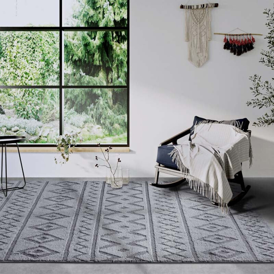 Vloerkleed Itinerance Lichtgrijs 200x280 Cm Hoogpolig Elle Decoration - Dekbed-Discounter.nl afbeelding 1