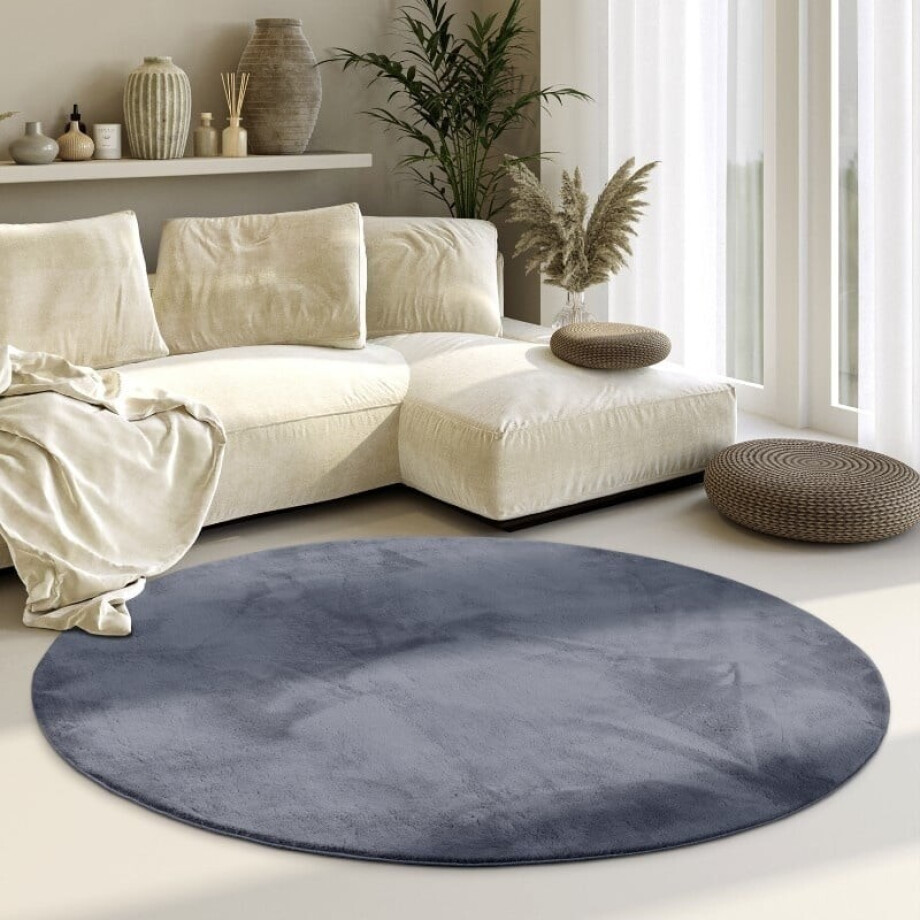 Vloerkleed Leon Rond - Antraciet Xcm - Polypropyleen - Dekbed-Discounter.nl Vloerkleed Leon Rond - Antraciet Xcm - Polypropyleen - Dekbed-Discounter.nl afbeelding 1