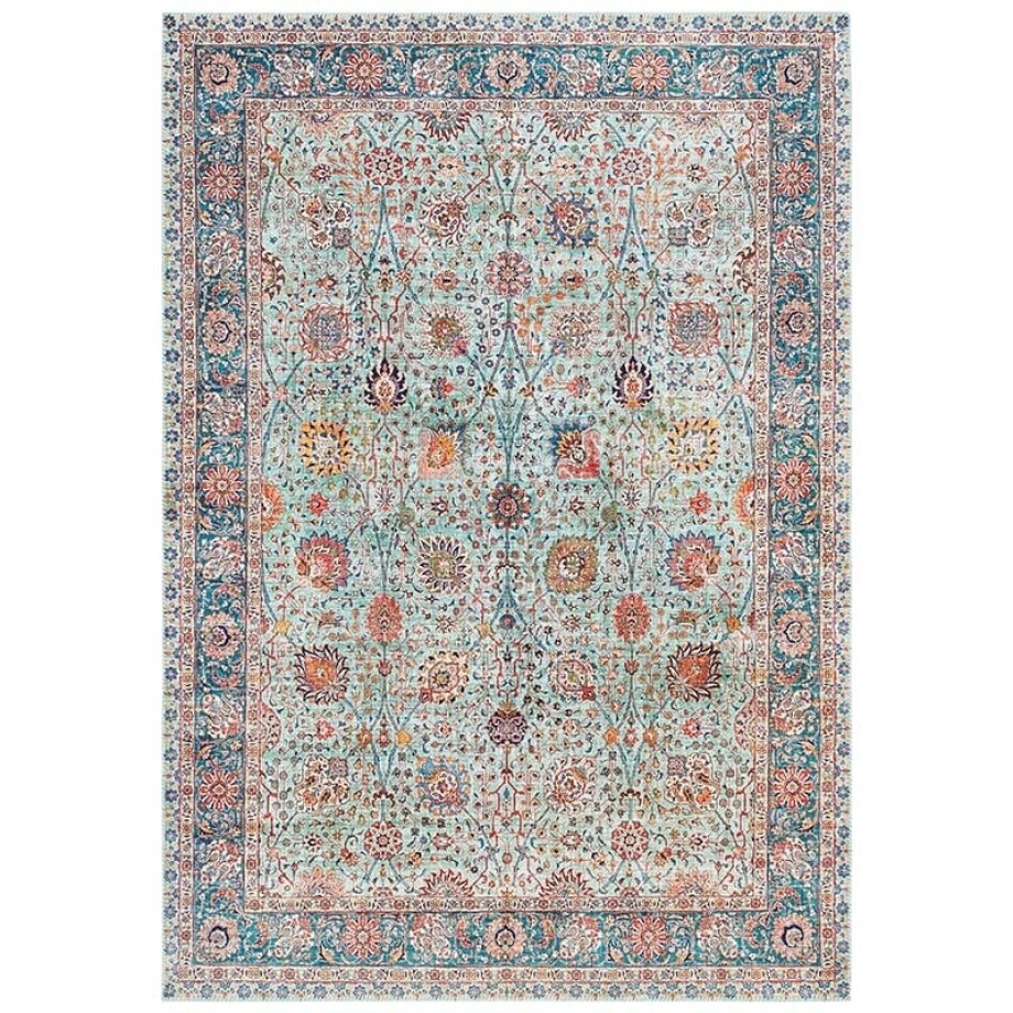 Vloerkleed Mahal - Turquoise 150x80cm - - Dekbed-Discounter.nl afbeelding 