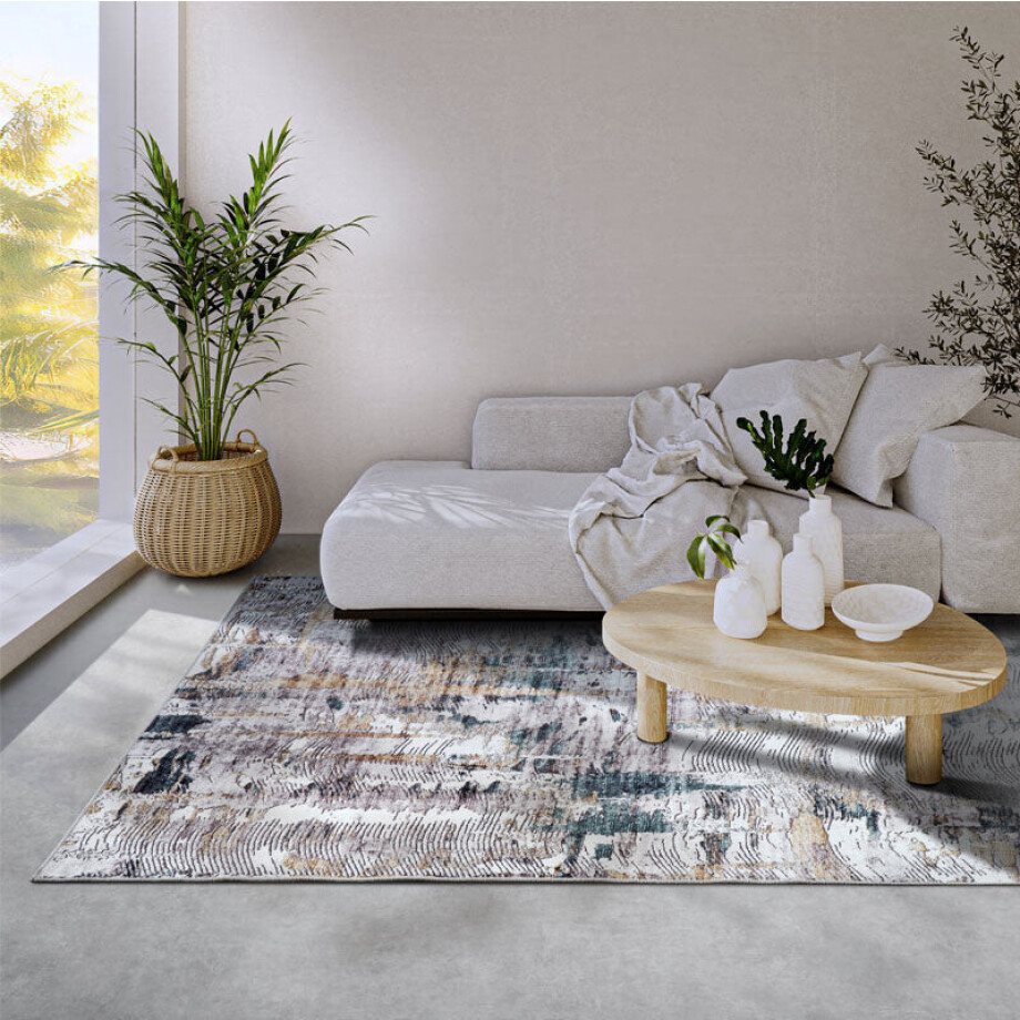 Vloerkleed Malard Sapphire Gold 200x290 Cm Laagpolig Elle Decoration - Dekbed-Discounter.nl afbeelding 1